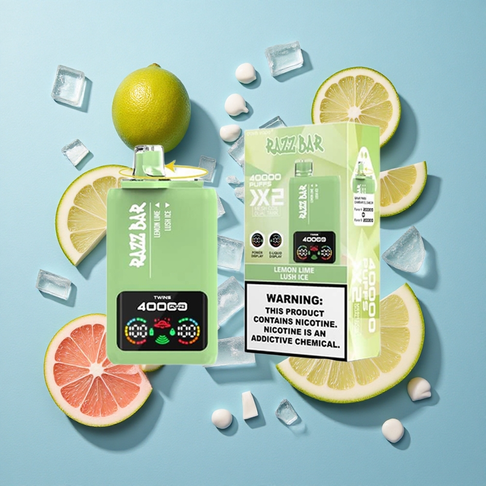 Razz Bar 40000 Puffs Display Potente Sigaretta elettronica usa e getta Limone Lime_Ghiaccio Lussureggiante