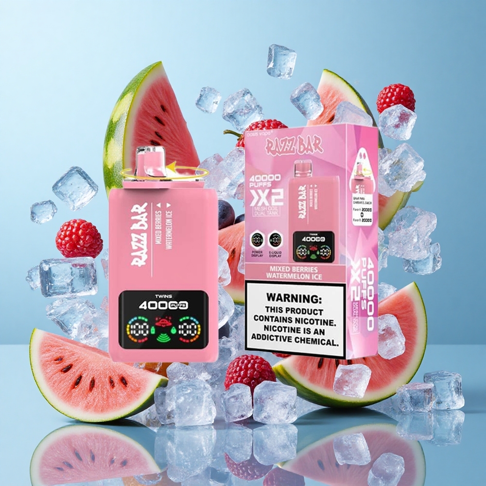 Razz Bar 40000 Puffs Display Potente Sigaretta elettronica usa e getta Misto di Bacche_Ghiaccio d'Anguria