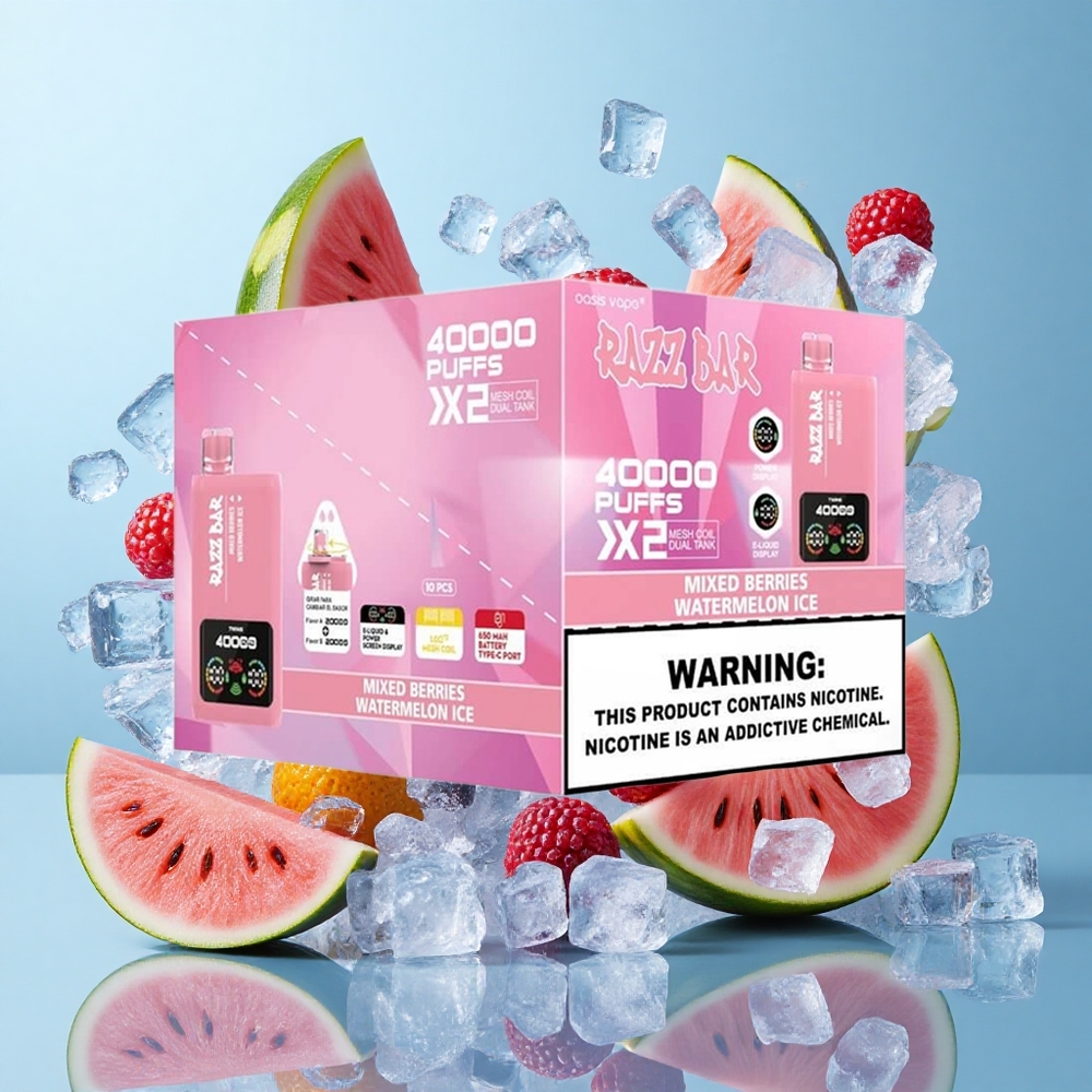 Razz Bar 40000 Puffs Display Potente Sigaretta elettronica usa e getta Misto di Bacche_Ghiaccio d\'Anguria