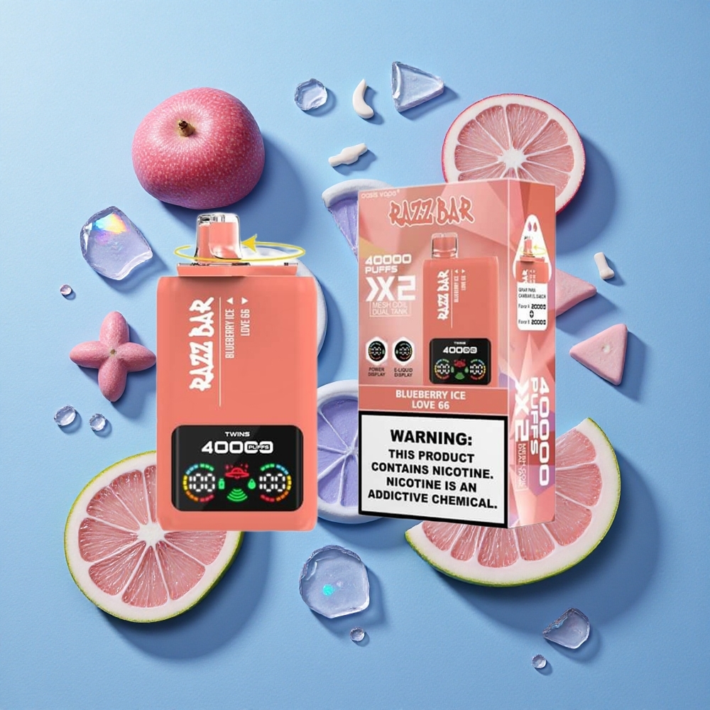 Razz Bar 40000 Puffs Sigaretta elettronica usa e getta Mirtillo Ghiaccio_Love 66