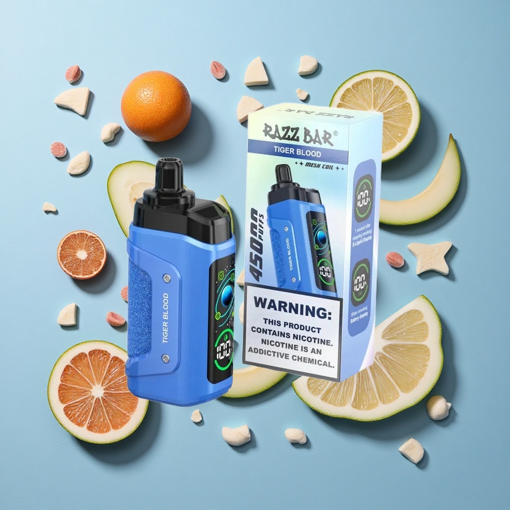 Razz Bar 45000 Puffs Sangue di tigre Ricaricabile USB-C