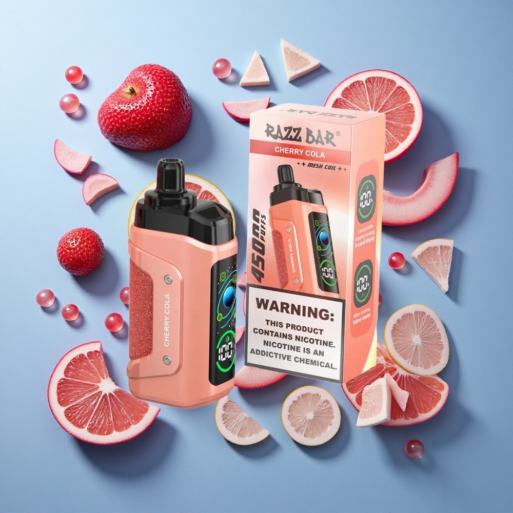 Razz Bar 45000 Puffs Sigaretta elettronica usa e getta Ciliegia Cola con Bobina Mesh 1.0 Ohm