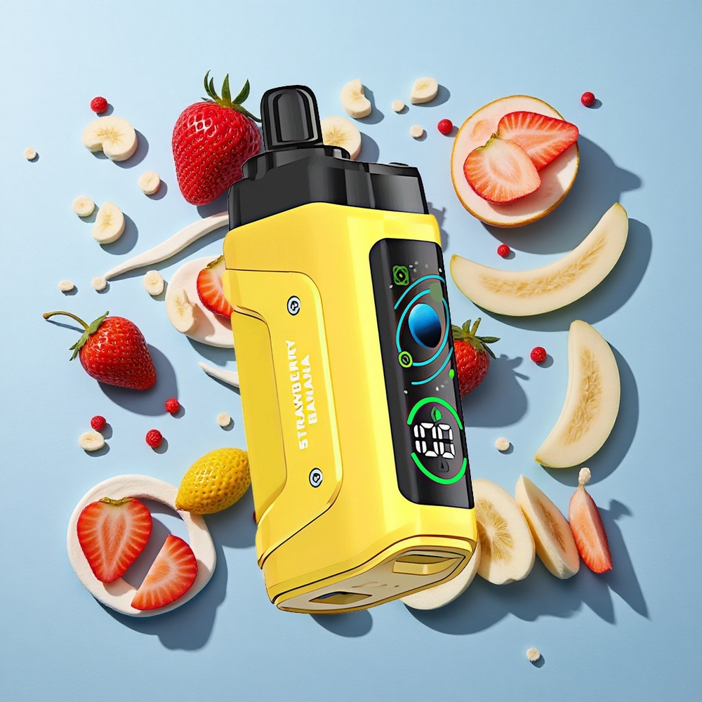 Razz Bar 45000 Puffs Sigaretta elettronica usa e getta Fragola Banana con Bobina Mesh 1.0 Ohm