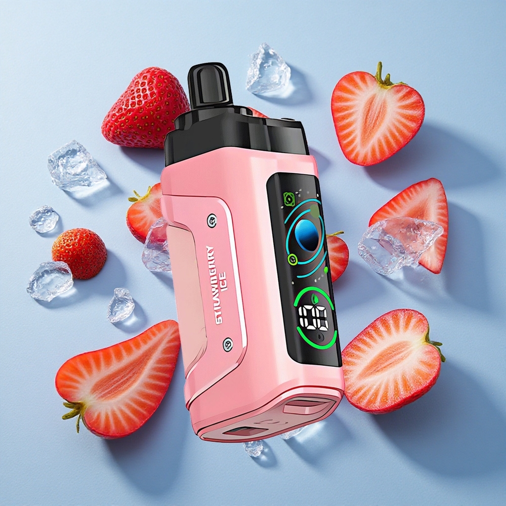 Razz Bar 45000 Puffs Sigaretta elettronica usa e getta Fragola Ghiaccio con Bobina Mesh 1.0 Ohm