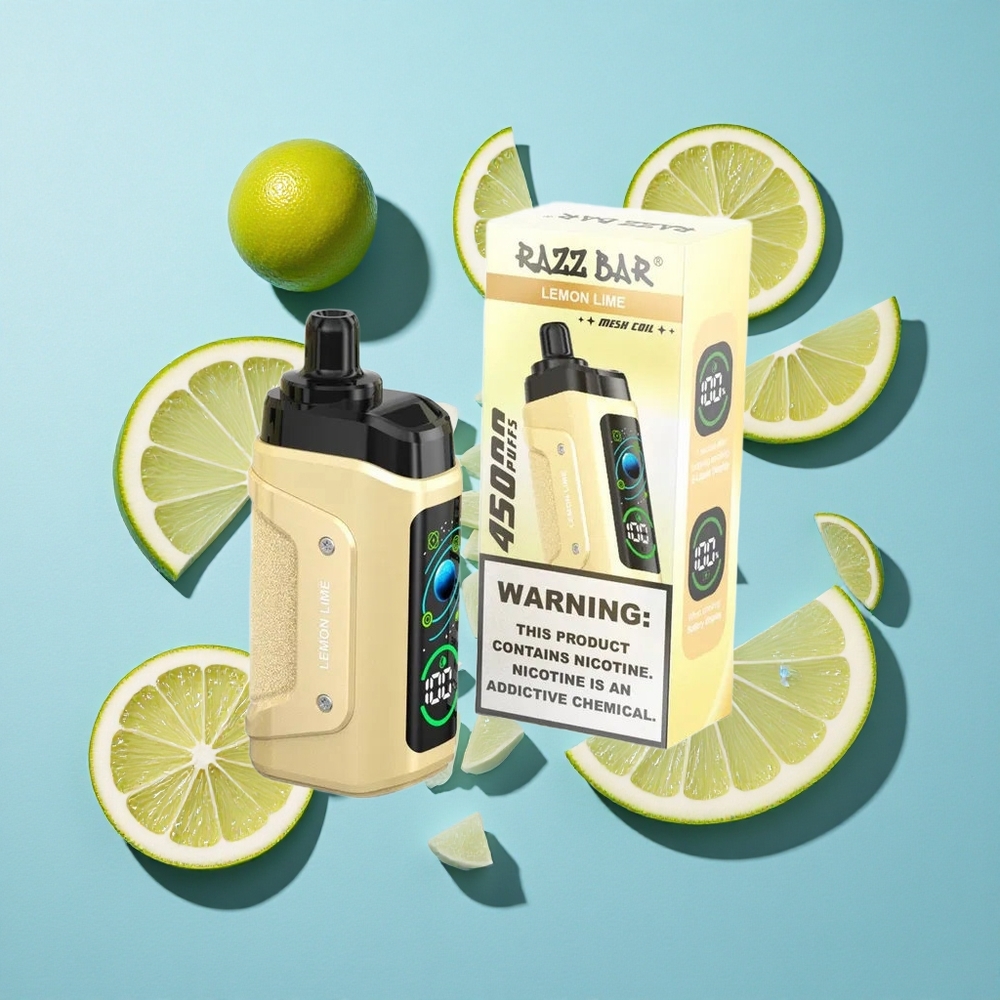 Razz Bar 45000 Puffs Sigaretta elettronica usa e getta Limone Lime con Bobina Mesh 1.0 Ohm