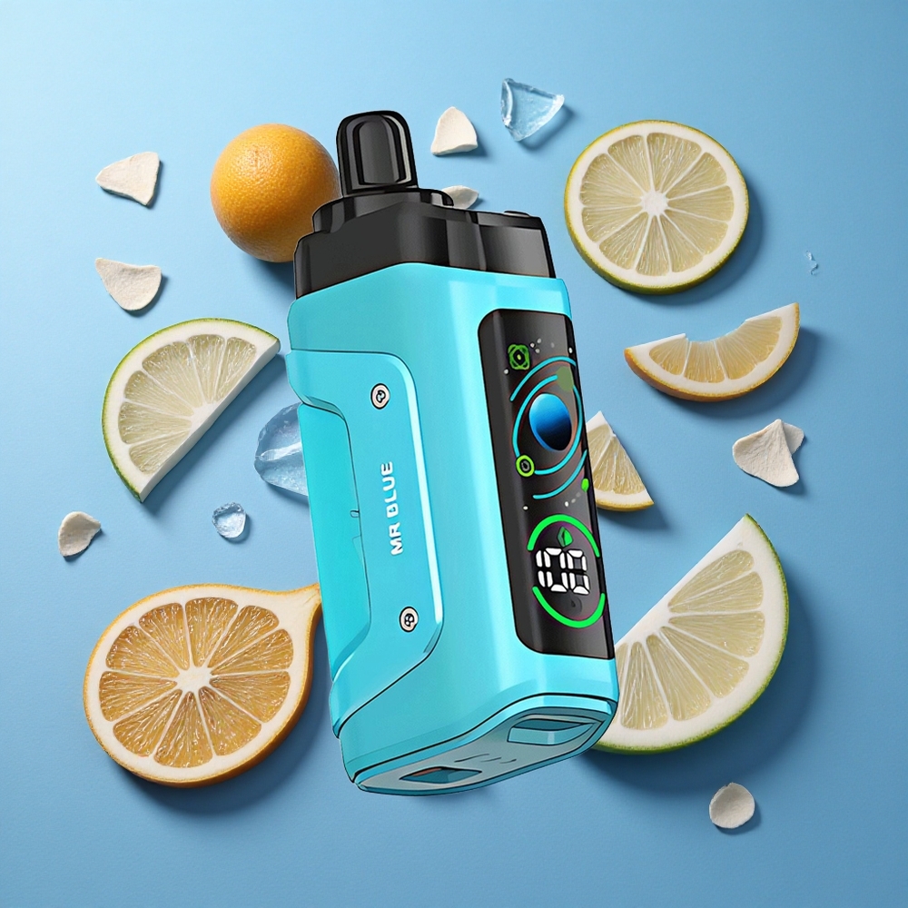 Razz Bar 45000 Puffs Sigaretta elettronica usa e getta Mr Blu con Bobina Mesh 1.0 Ohm