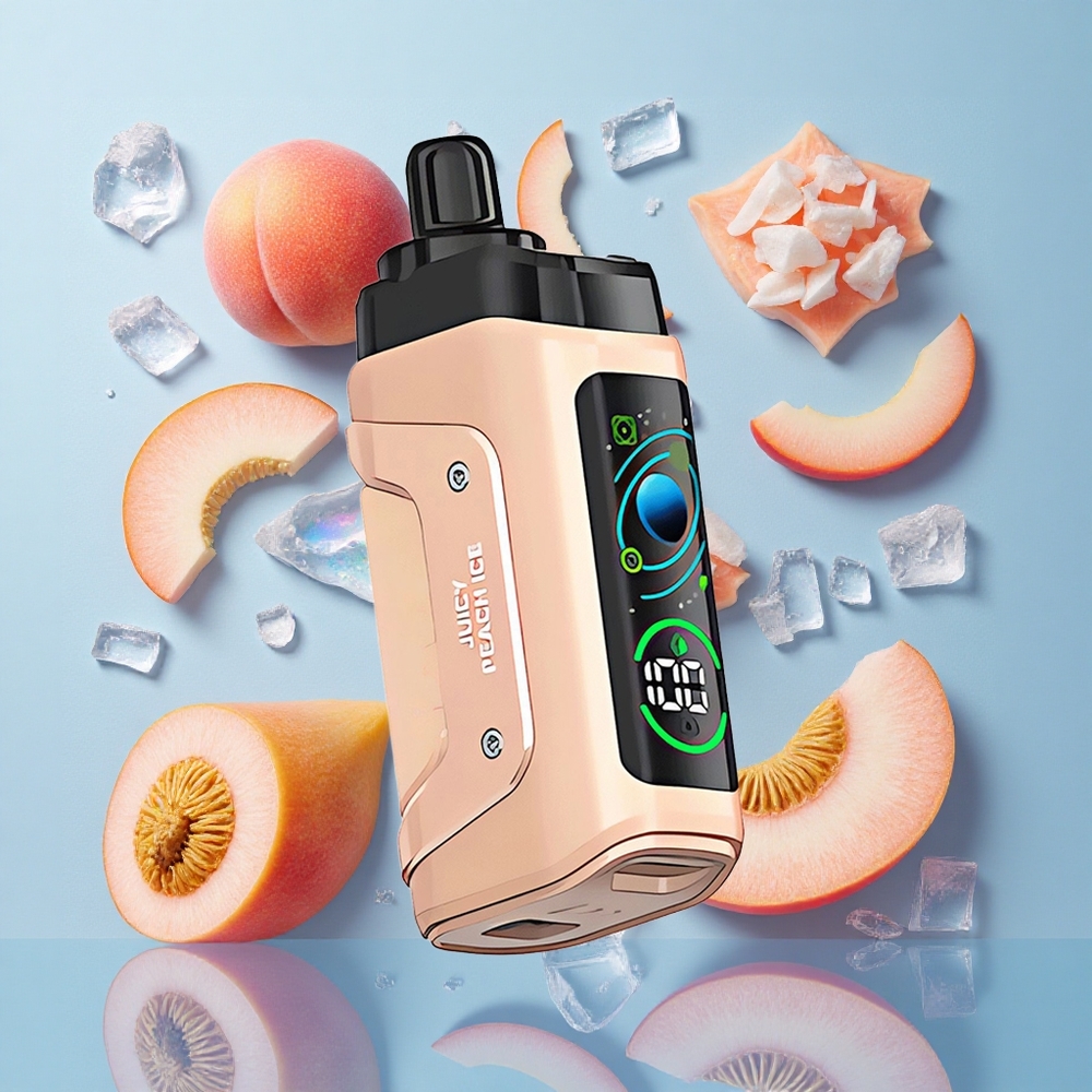 Razz Bar 45000 Puffs Sigaretta elettronica usa e getta Pesca Succosa Ghiacciata con Bobina Mesh 1.0 Ohm