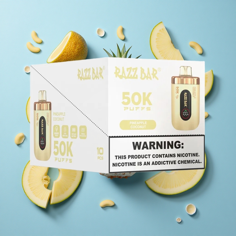 Razz Bar 50K Puffs Ricaricabile Sigaretta elettronica usa e getta Ananas Cocco