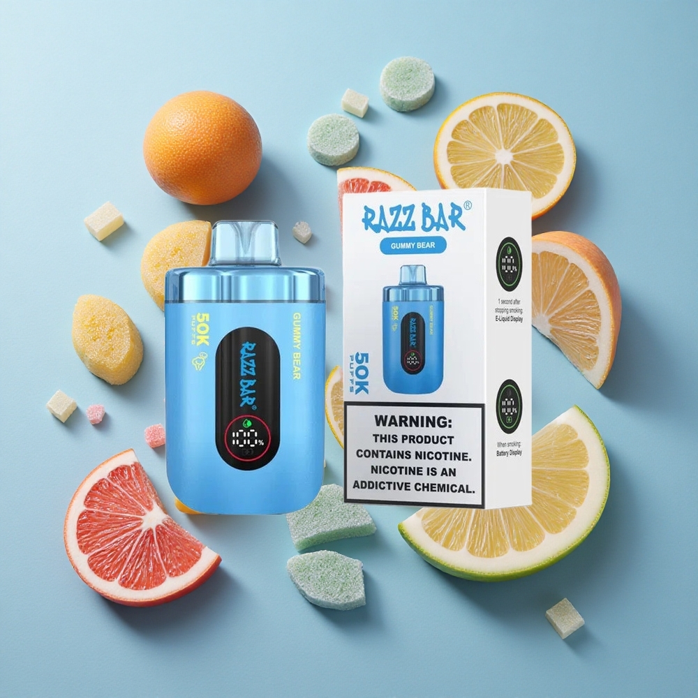 Razz Bar 50K Puffs Sigaretta elettronica usa e getta Orsetto Gommoso con Batteria 650 Mah