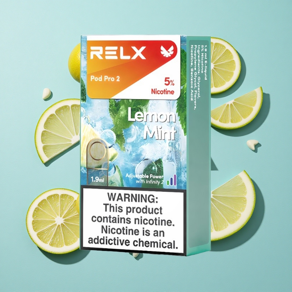 RELX Pod Pro 2 Limone Menta con 5% Nicotina e 600 Puffs