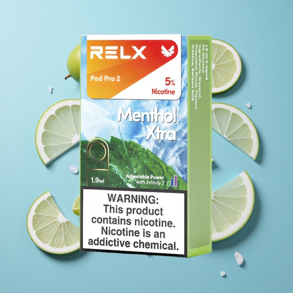 RELX Pod Pro 2 Mentolo Xtra con 600 Puffs e 1,9ml di capacità