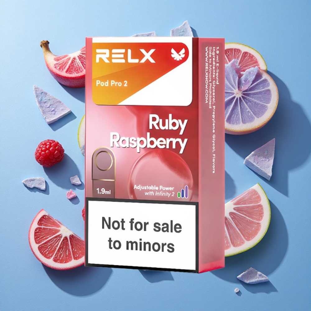 RELX Pod Pro 2 Senza Nicotina & Lampone Blu