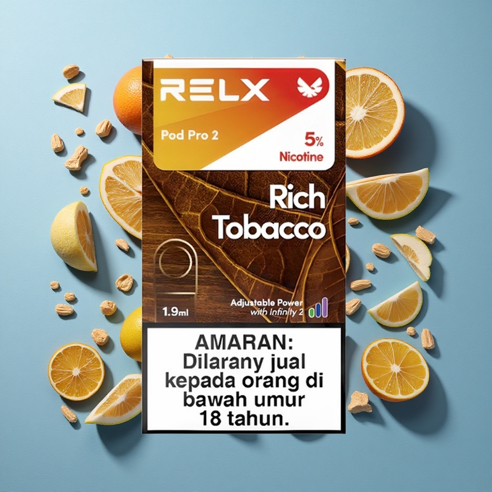 RELX Pod Pro 2 Tabacco Ricco con 5% Nicotina e 600 Puffs